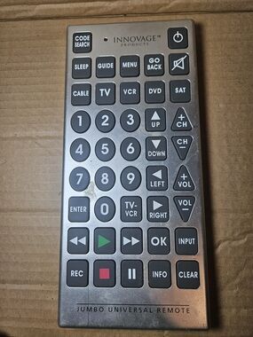 INNOVAGE Jumbo Universal Remote - Silver